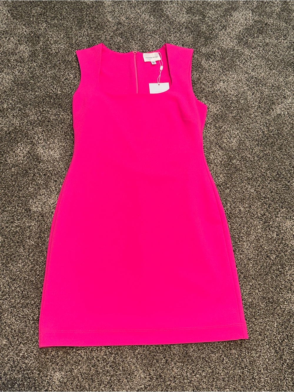 Lavender Brown NWT Fuchsia Scoop Neck Bodycon Dress Women’s Size Small AYQ2215 - Picture 3 of 13
